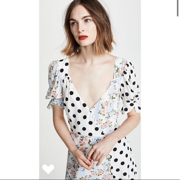NWT For love & lemons Savannah Wrap Mini Dress - Picture 2 of 13